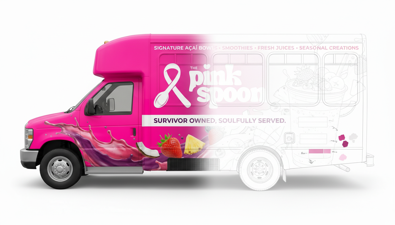 The Pink Spoon Truck Wrap Concept